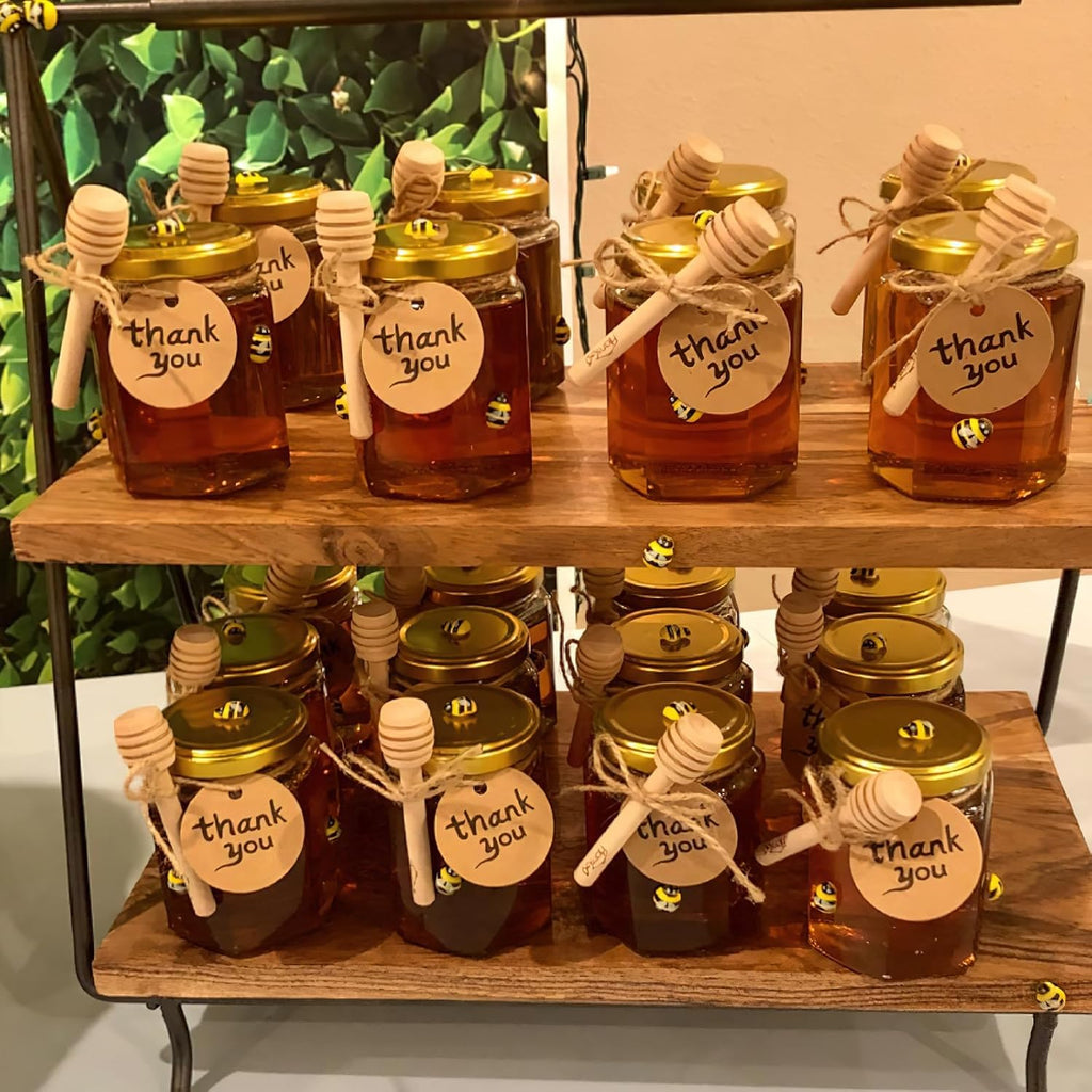 Honeycomb Stick, 36PCS 3 Inch Mini Wood Honey Dipper Sticks Honey Stirrer Honey Wand for Honey Jar Dispense Drizzle Honey, Wedding Party Favors